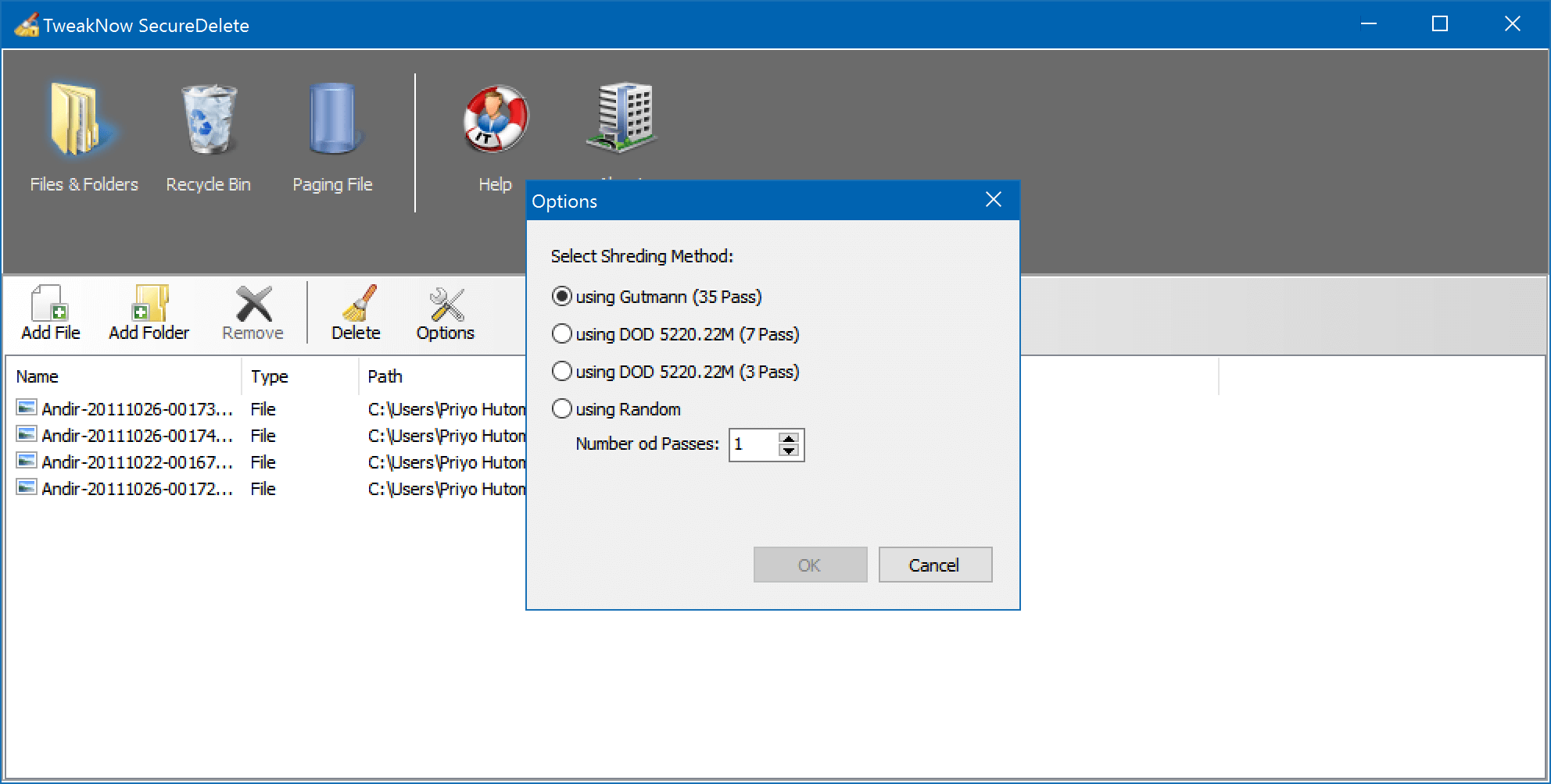 secure delete windows vista