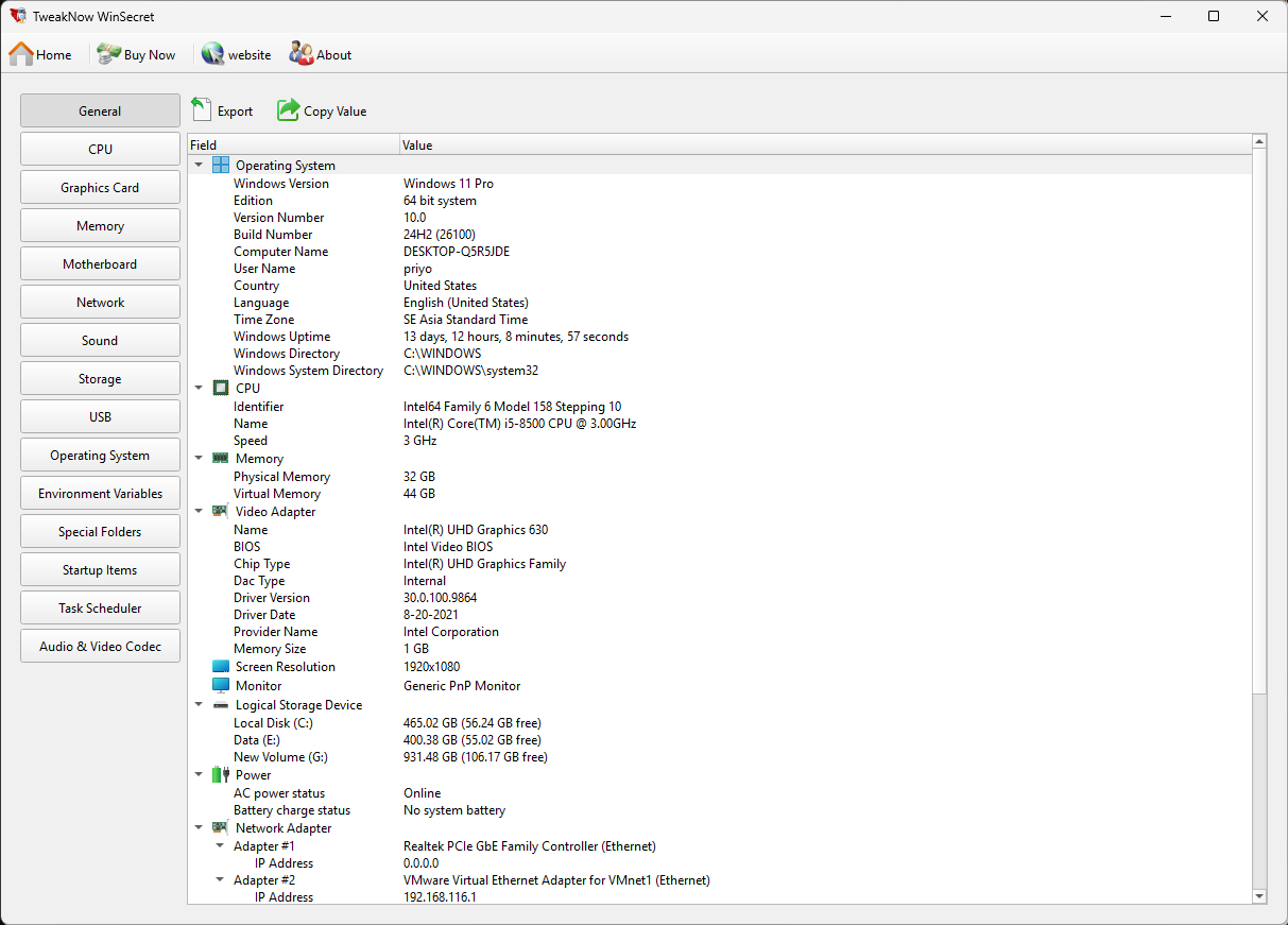 System Information