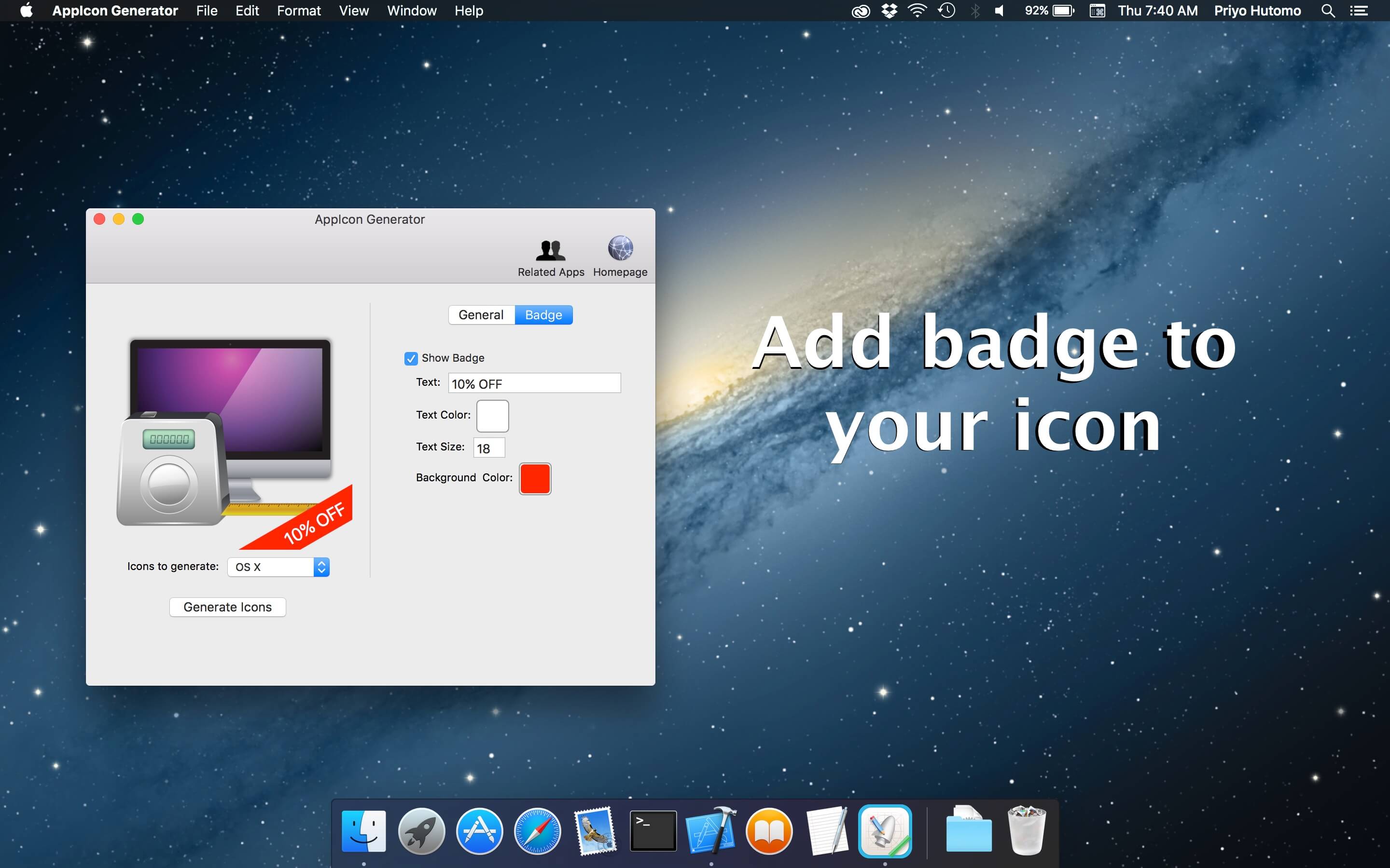 watchOS Easily icon ... OS AppIcon for Generator: X, create iOS, for OS X, Generator: watchOS icon AppIcon ... Easily create iOS,